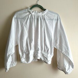 Maeve • Polka Dot Puff-Sleeved Blouse‎